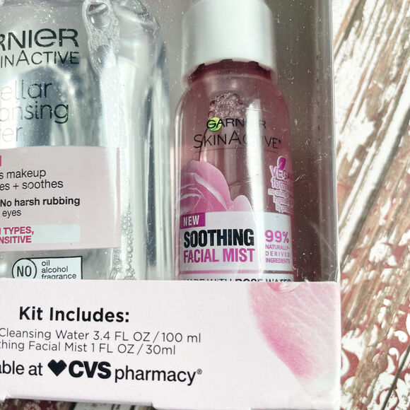 Garnier SkinActive Cleanse & Prep On The Go Micellar Cleansing Water New - Picture 3 of 8